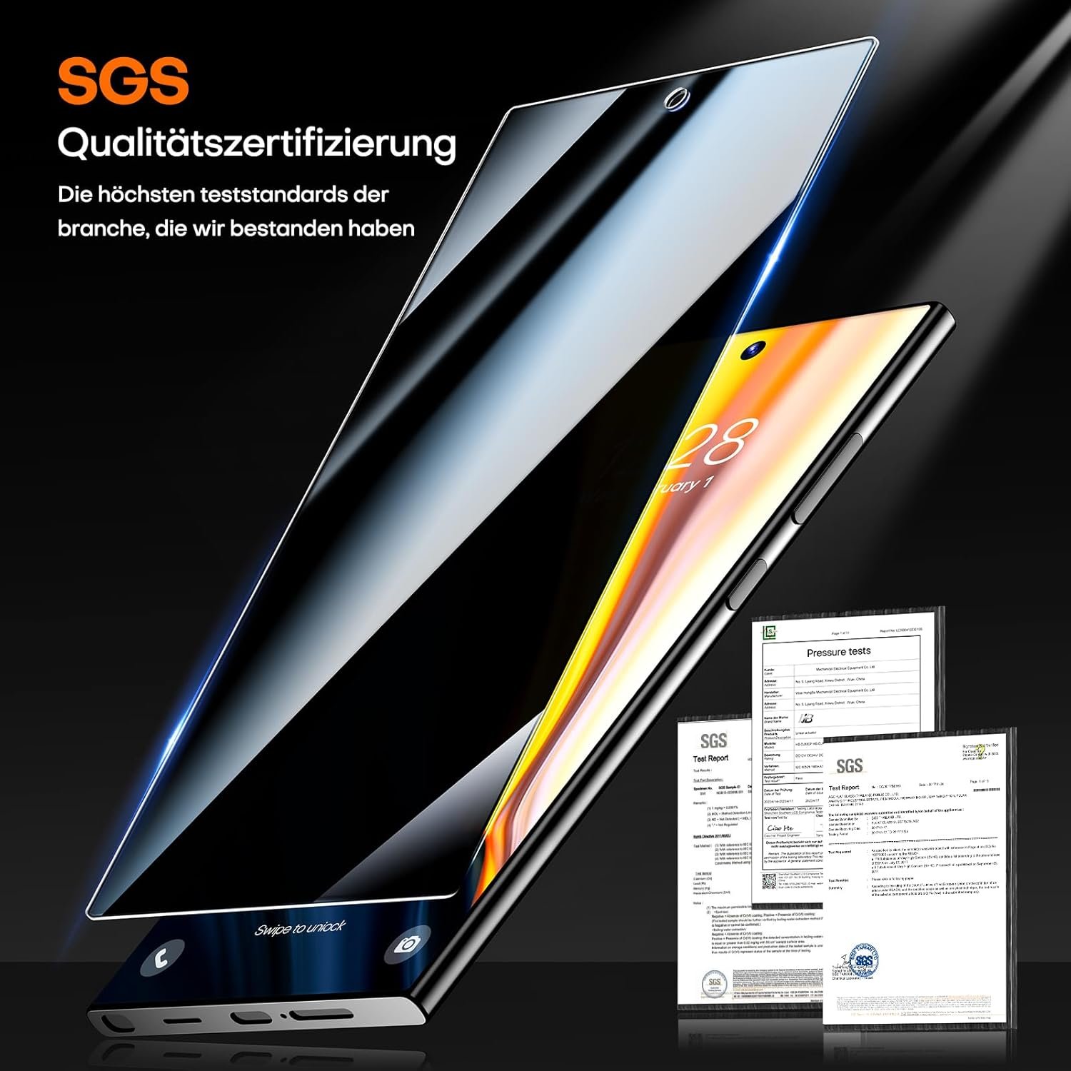 LK pre Samsung Galaxy S24 Ultra – ochranná fólia proti zvedavým pohľadom, 2 ks fólií proti špehovaniu, [automatická inštalácia] Odolná proti poškriabaniu – ochranná fólia pre Samsung S24 Ultra
