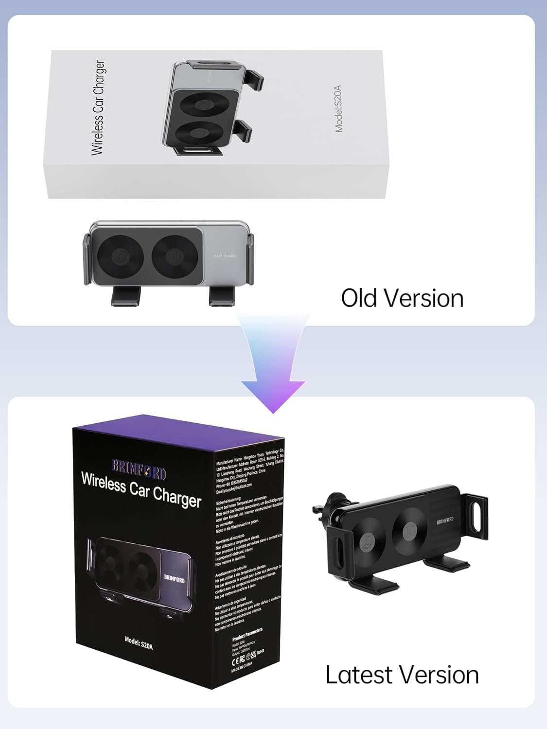 Držiak na mobilný telefón do auta pre Galaxy Z Fold/Flip s funkciou nabíjania, podporuje rýchle nabíjanie Qi 15 W s automatickým otočením o 90°, kompatibilný s modelmi Samsung Galaxy Z Fold/Z Flip 7/6/5/4/3/2, S25/S24