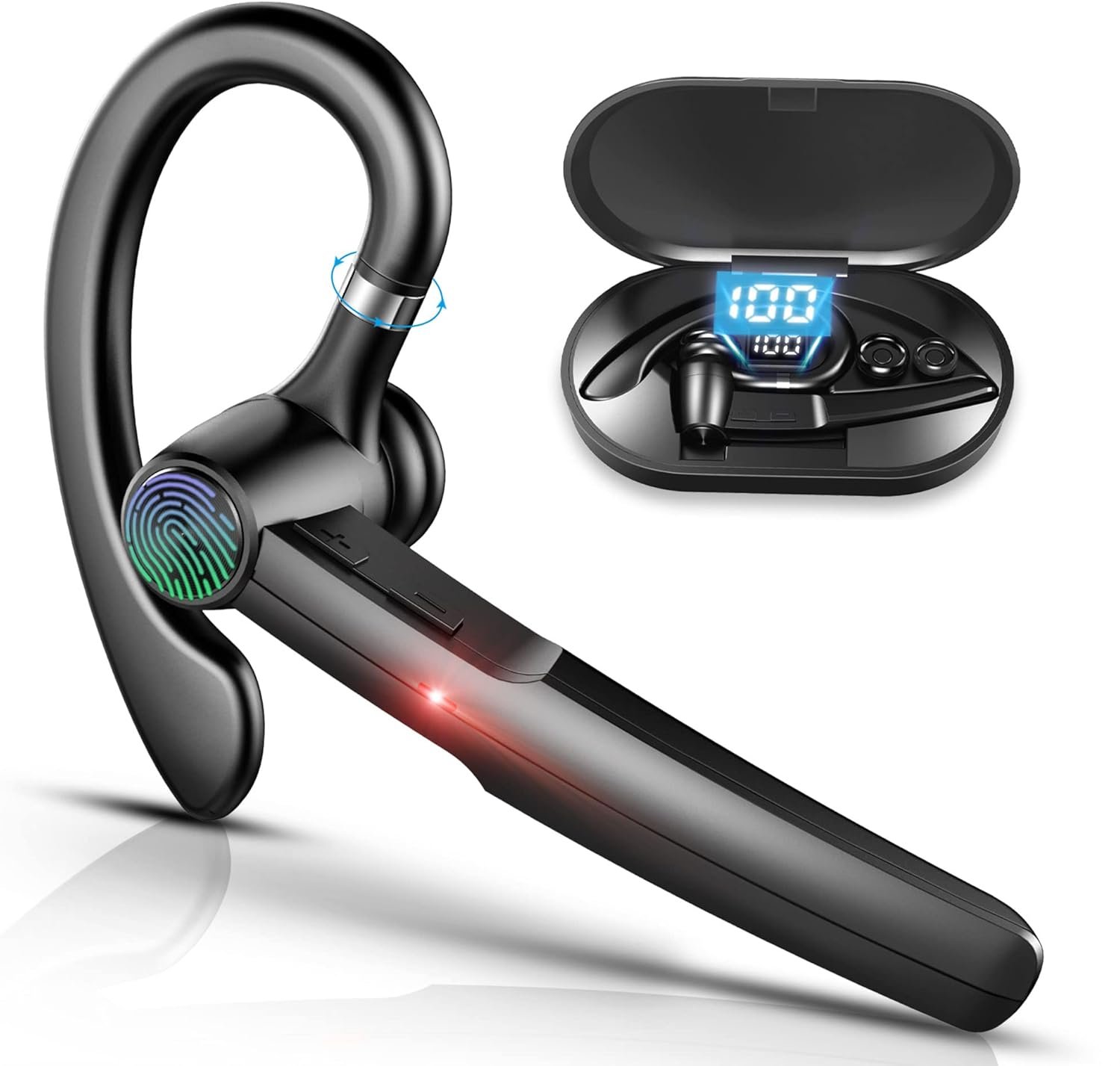 Bezdrôtové Bluetooth slúchadlá do uší IPX7, vodotesné bezdrôtové slúchadlá Bluetooth 5.0 s mikrofónom, LED indikátor stavu batérie, batéria 2000 mAh, doba prehrávania 80 hodín pre šport