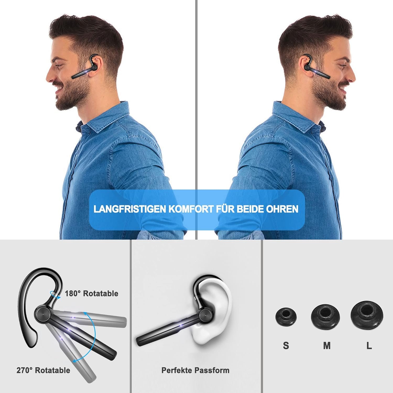 Bezdrôtové Bluetooth slúchadlá do uší IPX7, vodotesné bezdrôtové slúchadlá Bluetooth 5.0 s mikrofónom, LED indikátor stavu batérie, batéria 2000 mAh, doba prehrávania 80 hodín pre šport