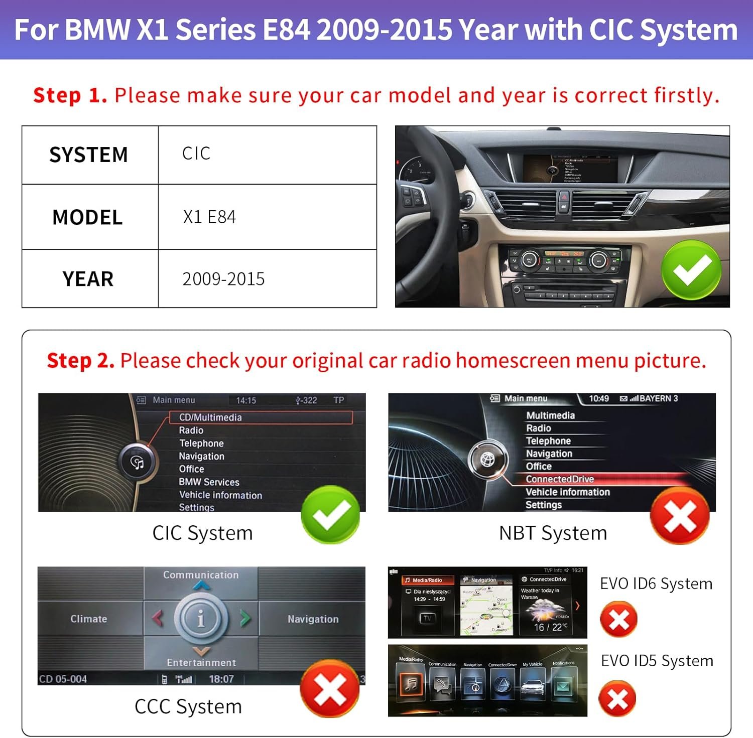 71dxtS4BkmL._AC_SL1500_.jpg Autorádio Road Top s uhlopriečkou 10,25 palca, bezdrôtové CarPlay, dotykový displej pre BMW radu X1 (séria E84) z rokov 2009–2015 so systémom CIC, podpora bezdrôtového pripojenia Android Auto/MirrorLink/navigácia