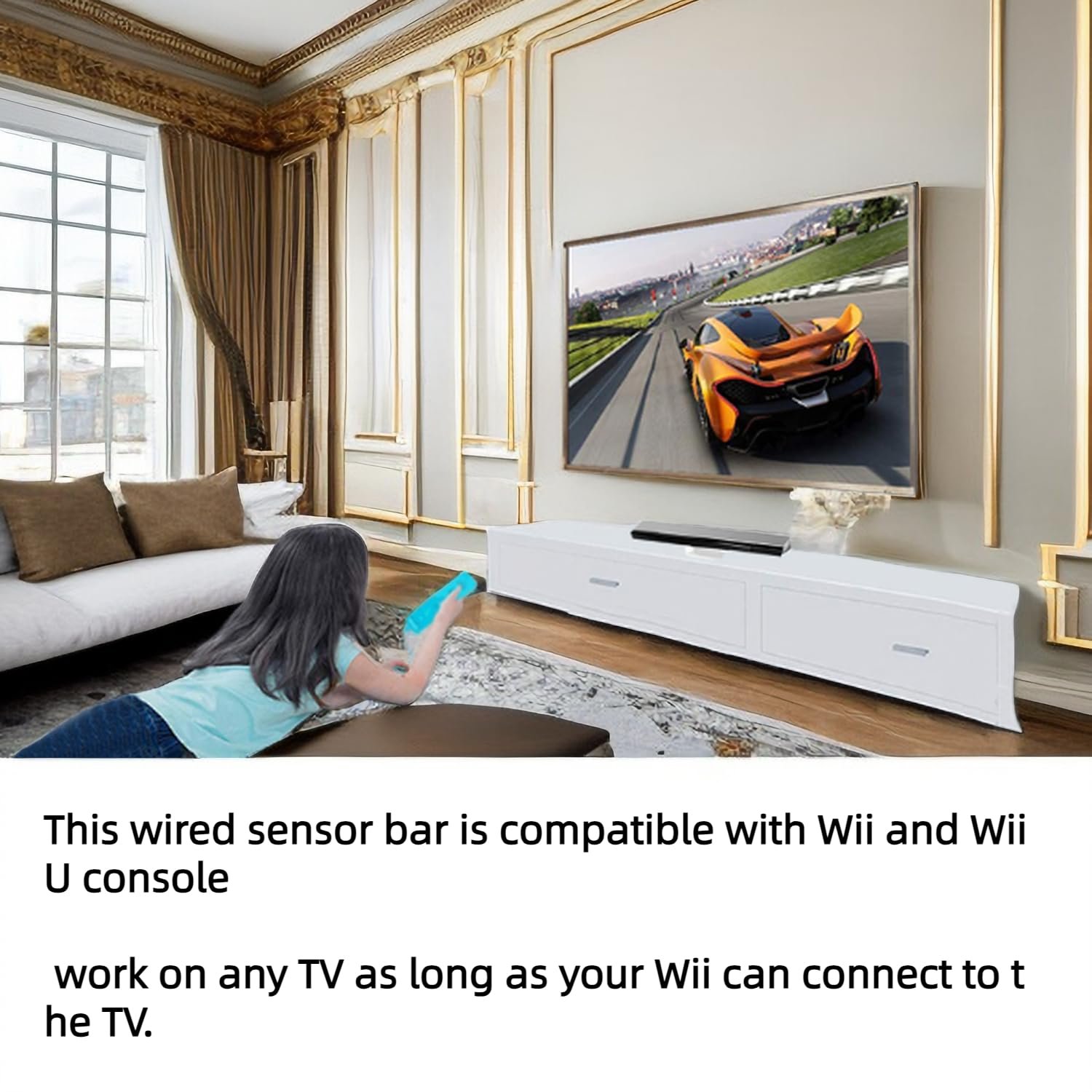 Káblová infračervená senzorová lišta s pripojením cez USB pre konzoly Wii/Wii U a emulátor Dolphin na PC