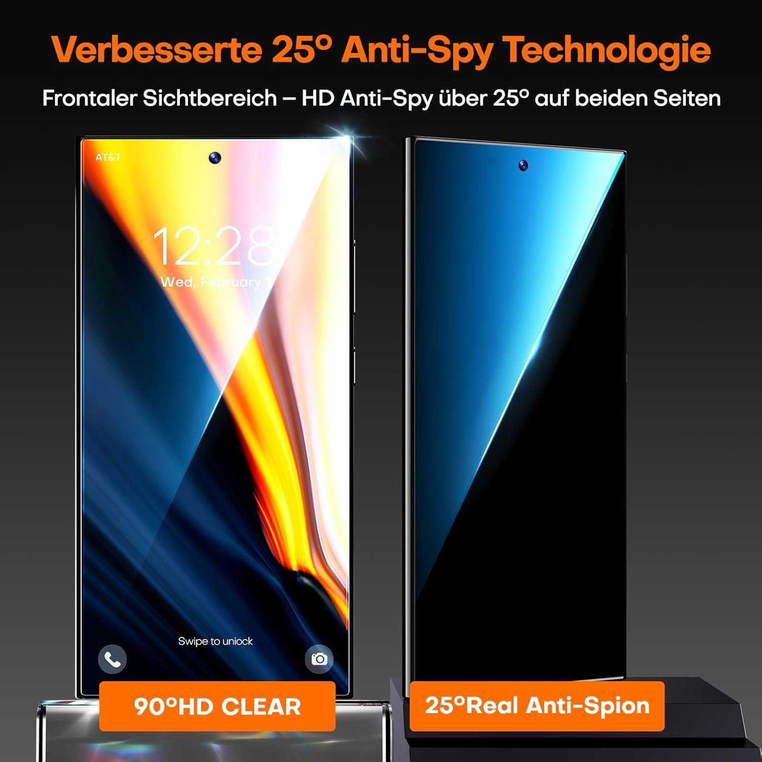 LK pre Samsung Galaxy S24 Ultra – ochranná fólia proti zvedavým pohľadom, 2 ks fólií proti špehovaniu, [automatická inštalácia] Odolná proti poškriabaniu – ochranná fólia pre Samsung S24 Ultra