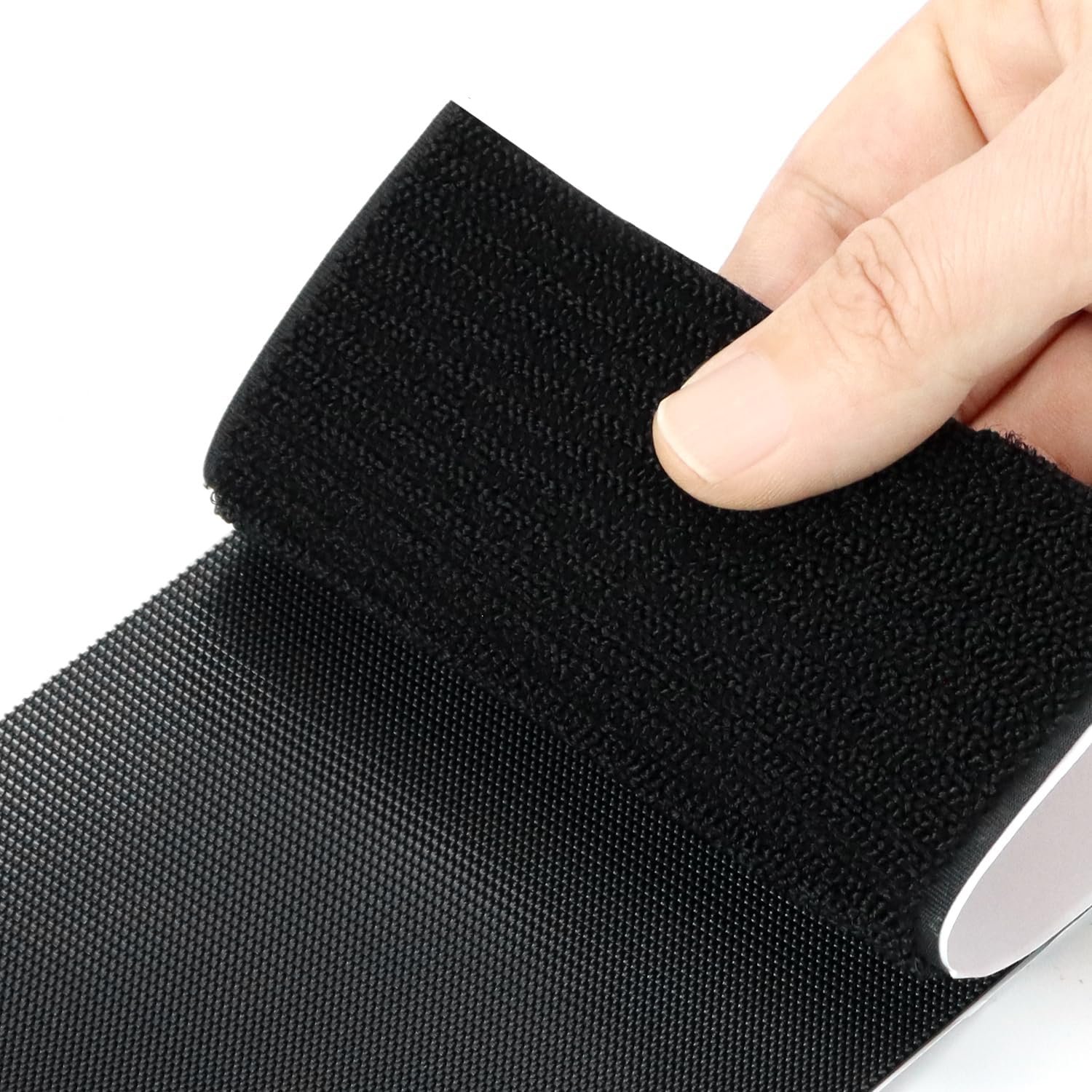 71mLKo9Lh8L._AC_SL1500_.jpg QWORK® 11 cm × 6 m samolepiaci suchý zips, extra silný – možno skrátiť; nylonový suchý zips na upevnenie vankúšov na gauč, koberce, upevňovanie a organizáciu v domácnosti a v kancelárii