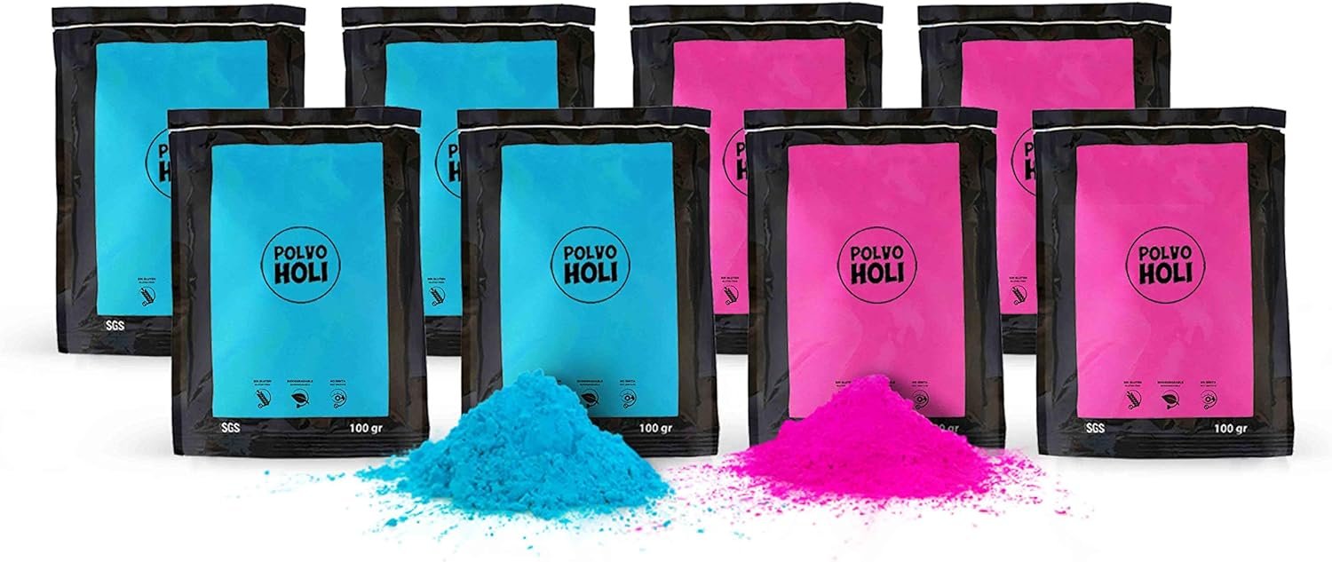 POLVO HOLI – Baby Shower Pack – Odhaľte pohlavie dieťaťa (ružová a modrá)