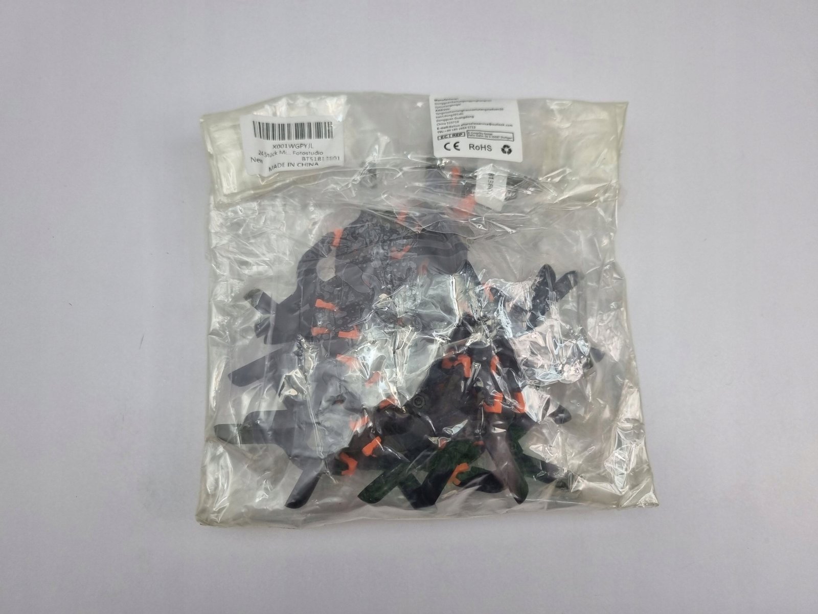 24 mini nylonové pružinové svorky 2 palce (6,5 mm) na pozadie, do štúdia, záhrady