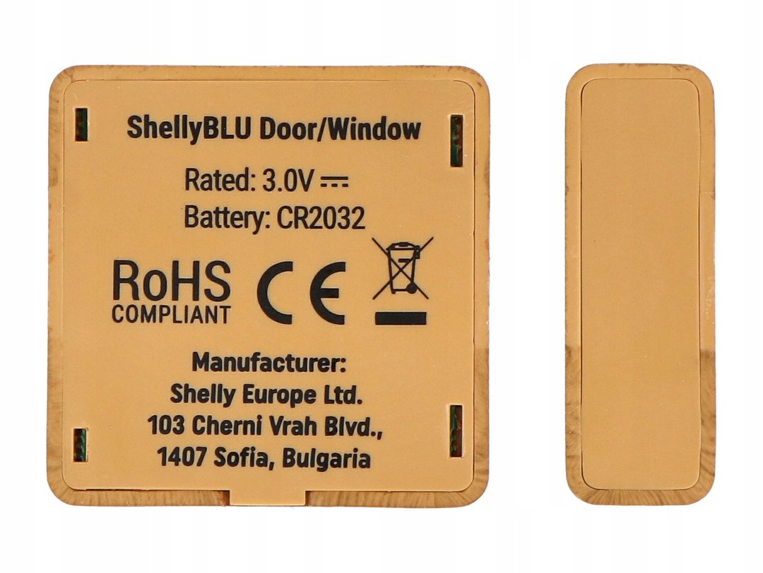 Bluetooth senzor otvorenia dverí/okna hnedý Shelly BLU