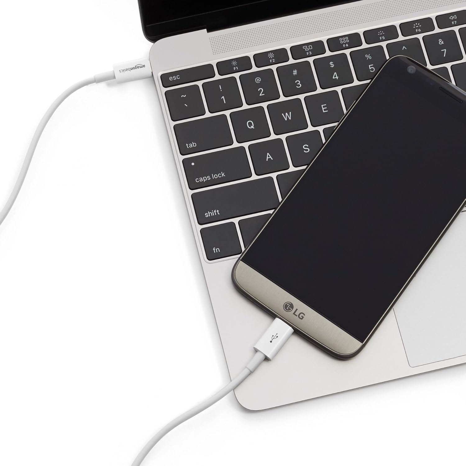 AmazonBasics L6LUC026-CS-R kábel USB 1,8 m USB C Pánsky biely