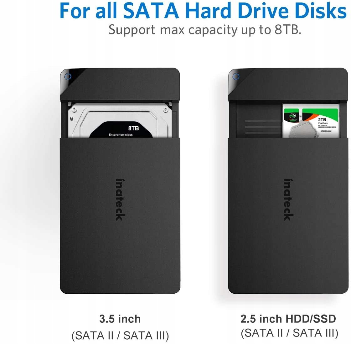 INATECK KRYT NA PEVNÝ DISK 3,5", 2,5/3,5" SATA I/II/III