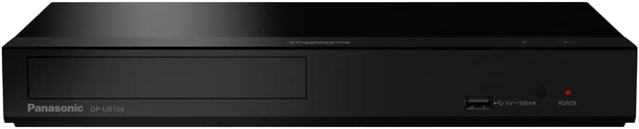 Prehrávač Blu-ray Panasonic DP-UB154EB-K s rozlíšením 4K Ultra HD a podporou HDR10+, čierny, kompaktný