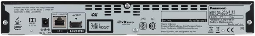 41m6EPbsqRL._AC_SL1000_.jpg Prehrávač Blu-ray Panasonic DP-UB154EB-K s rozlíšením 4K Ultra HD a podporou HDR10+, čierny, kompaktný