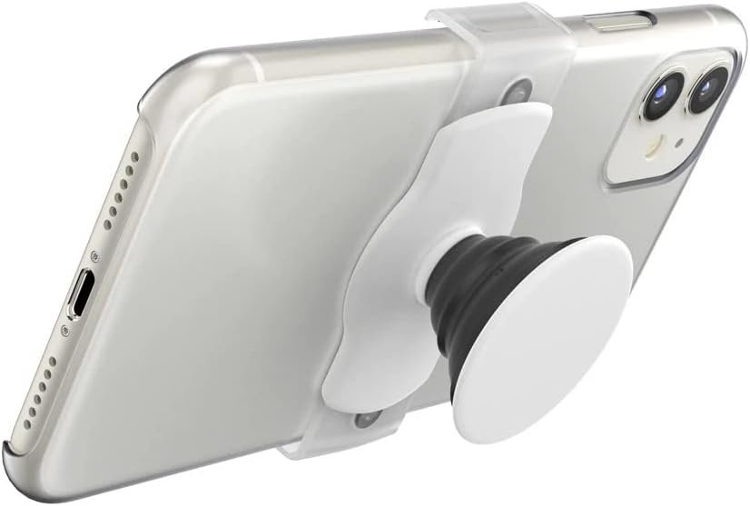 41nYXmA7QZL._AC_SL1000_.jpg PopSockets: PopGrip Slide Stretch – neklzkavý stojan na telefón a rukoväť s hranatými okrajmi a vymeniteľnou vrchnou časťou – kompatibilný s väčšinou smartfónov – Stretch White