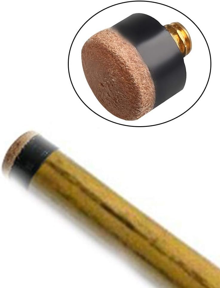 nuoshen 20 ks koncoviek na biliardové tága, 10 mm, drevené, s kovovým skrutkovacím upevnením, pre snookerové náhradné koncovky