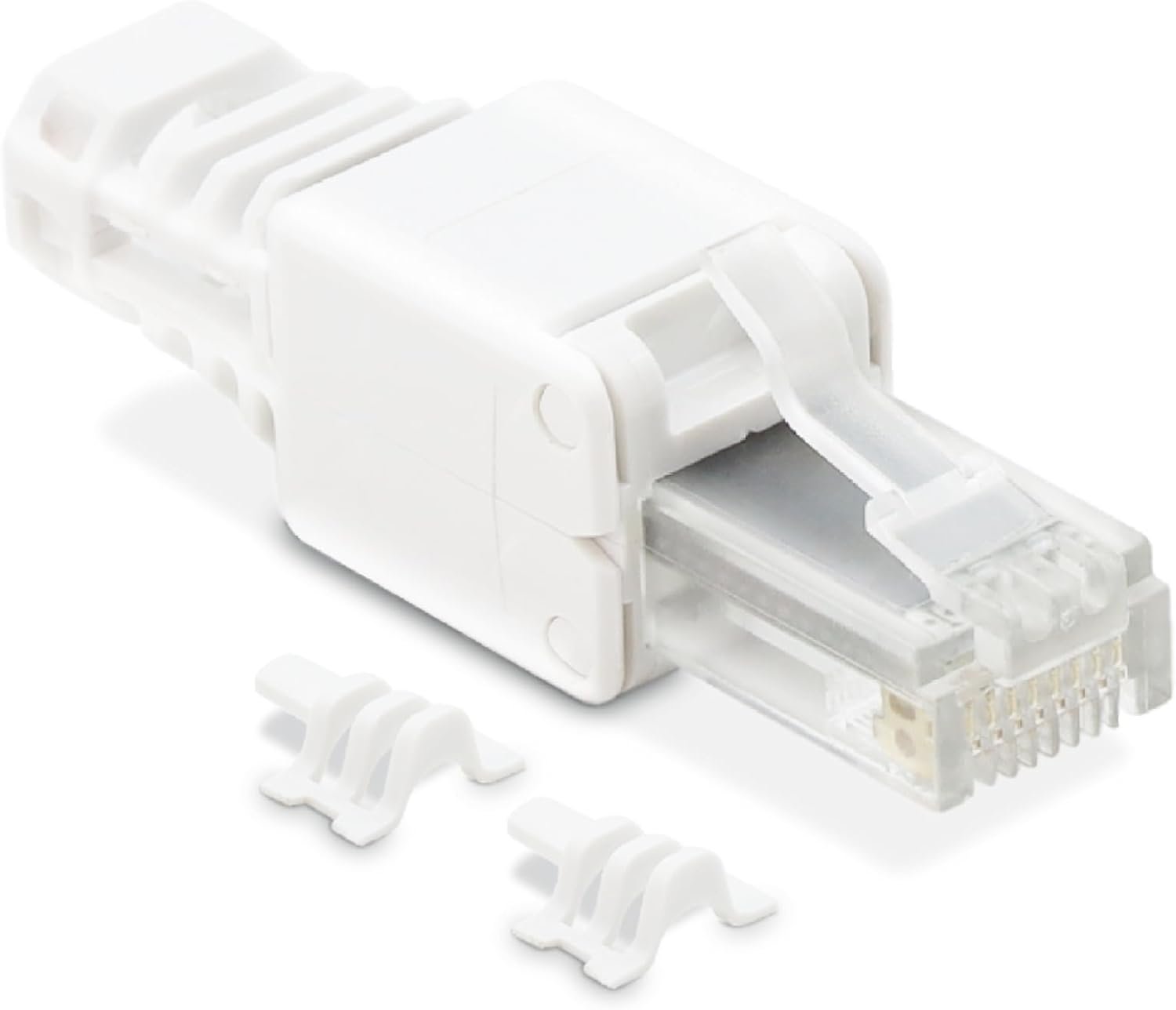 51onklhpCYL._AC_SL1500_.jpg Metronic 395202 – 2 ks sieťových konektorov RJ45 pre káble CAT5e, CAT6a, CAT7 UTP LAN, routery; prenosné, montáž bez náradia; kompatibilné s AWG 23 až 26