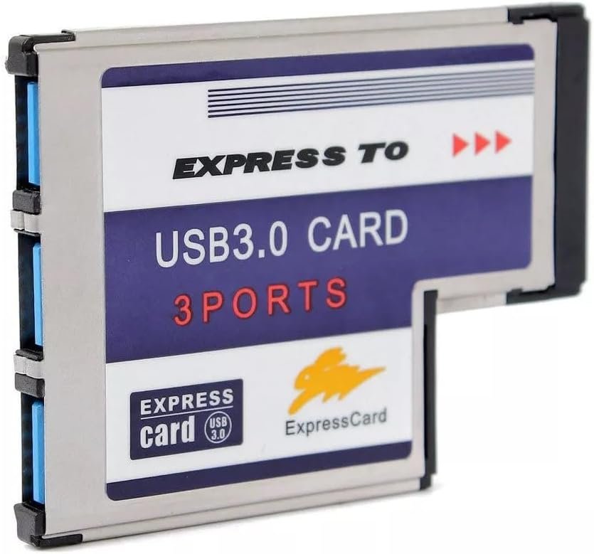 KALEA-INFORMATIQUE 54 mm Express Card (EXPRESSCARD 54) s rozhraním USB 3.0, 3 portmi USB 3.0 5G a čipovou sadou FL1100.