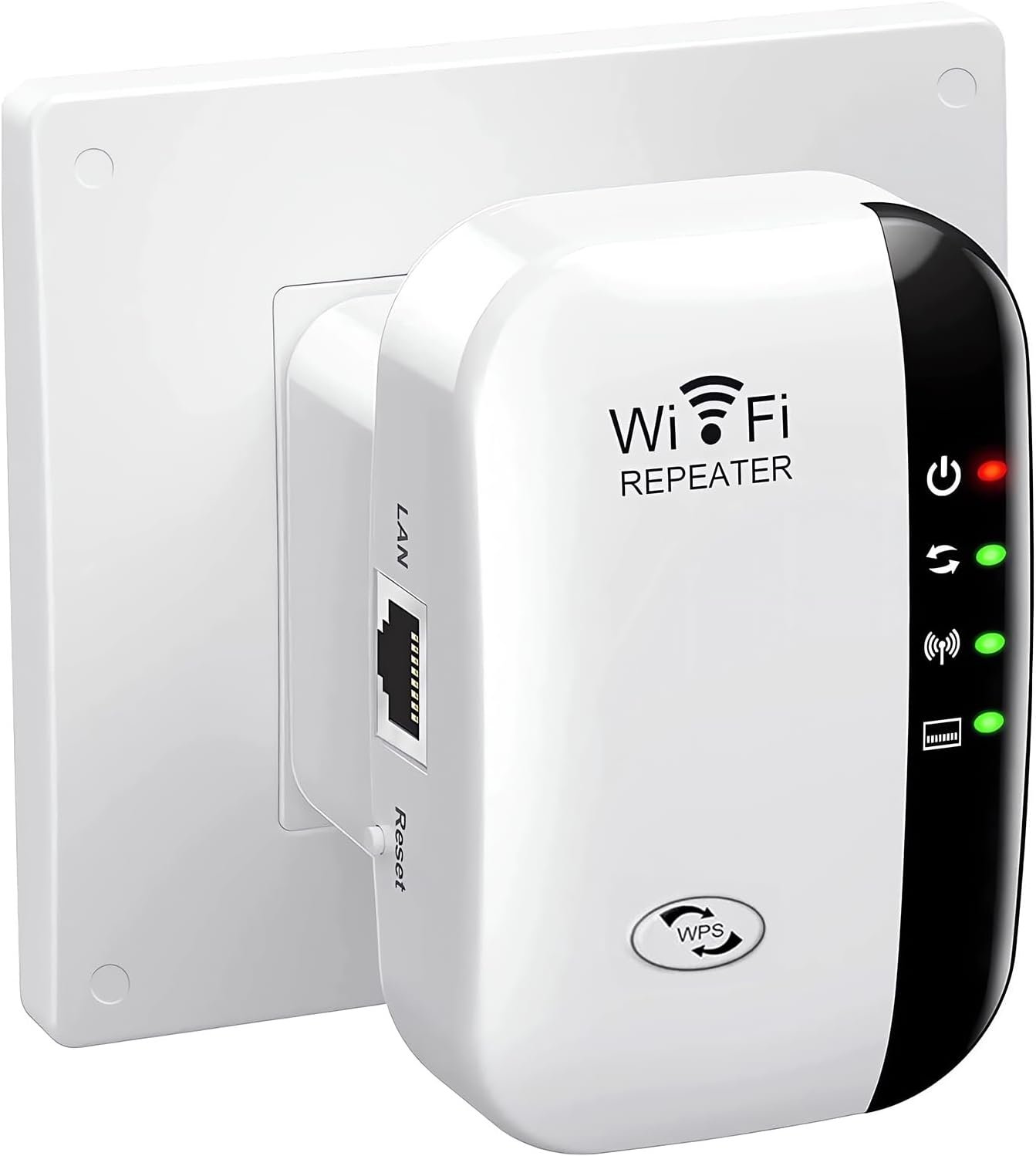 610GqiiUryL._AC_SL1500_.jpg Wi-Fi zosilňovač, 300 Mbit/s, 2,4 GHz, Wi-Fi opakovač, Wi-Fi opakovač, ethernetový port, WPS, režim AP, LED diódy možno vypnúť, kompatibilný so všetkými zariadeniami WLAN