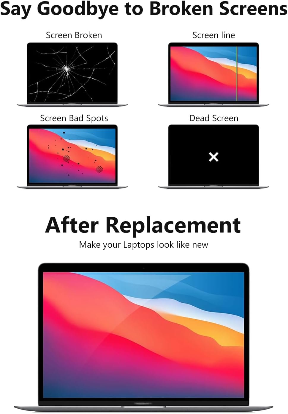 610LpruRfpL._AC_SL1500_.jpg LHM A2338 náhradný displej pre MacBook Pro 13,3 palca M1 M2 Retina EMC 3578 EMC 8162 MYD83 MYD92 MYDA2 MYDC2 MNEQ3 MNEP3 MNEJ3 2560 x 1600 Full LCD displej v zostave s montážnou sadou (Space Grey)