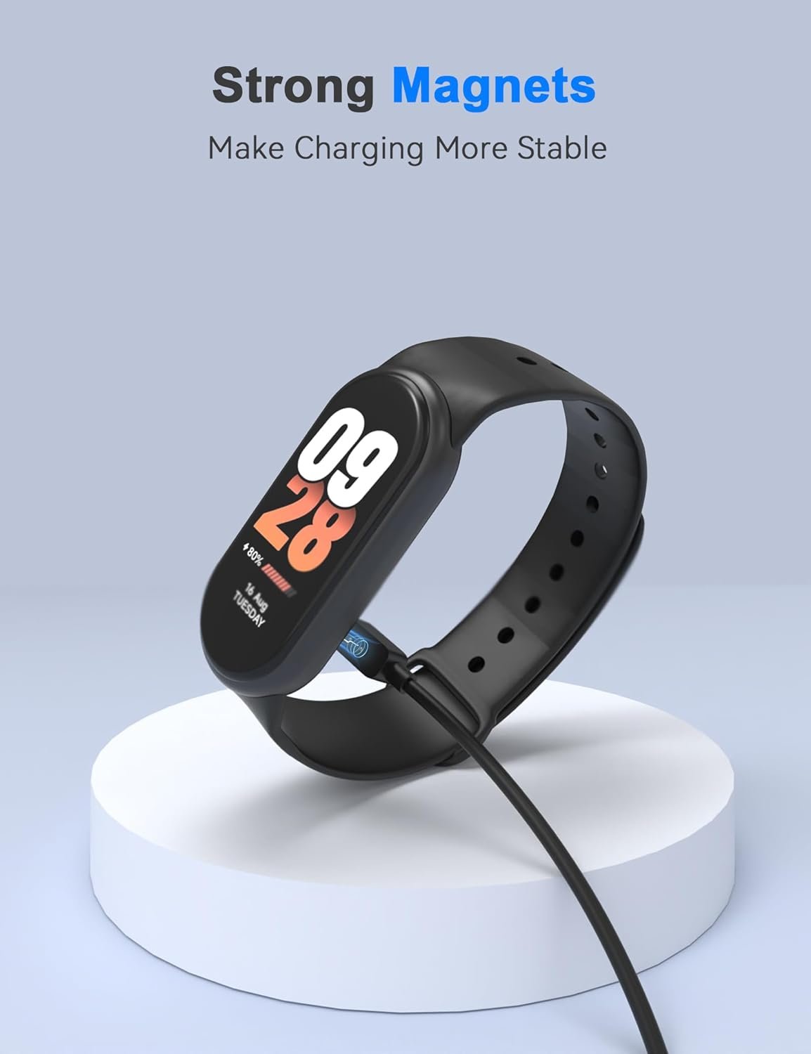 6152IhJ6qiL._AC_SL1500_.jpg Sinoacc Nabíjačka 100 cm kompatibilná s Xiaomi Smart Band 9/8/8 Pro/8 Active/Redmi Band 2/Redmi Watch 4/Redmi Watch 3 Active/Lite – náhradný magnetický USB nabíjací kábel pre hodinky Xiao Mi Redmi Smartwatch