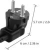 61OK9VWMcnL._AC_SL1500_.jpg CERRXIAN Balenie 2 ks 90° Schuko zástrčka na adaptér C5, 2-pólový konektor CEE 7/7 na zásuvkový adaptér IEC320 C5, vhodný pre zariadenia s káblom C5 (L)