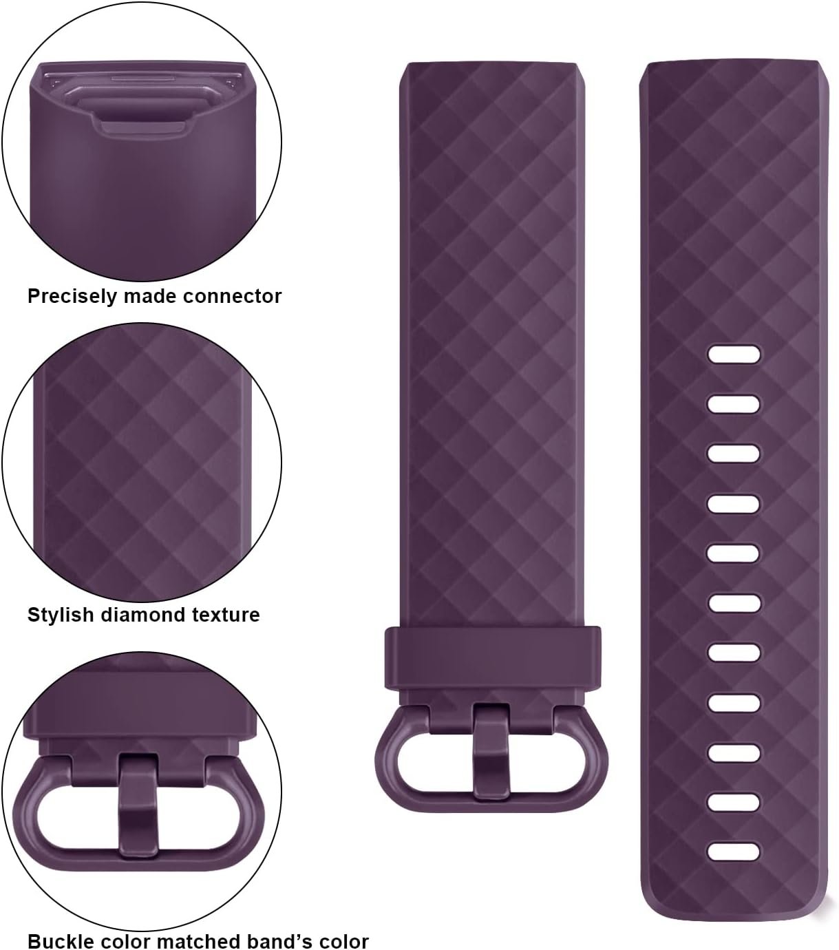 61UNFrq1cTL._AC_SL1500_.jpg Náhradný silikónový športový remienok Vancle pre náramok Fitbit Charge 4, dámsky, pánsky, remienok k hodinkám pre náramok Fitbit Charge 3/Fitbit Charge 4 SE/Fitbit Charge 3 SE (L, tmavý)