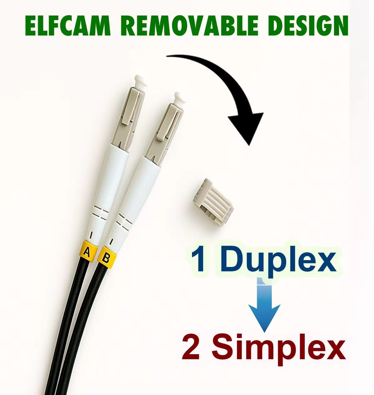 61X8YnFoZDL._SL1268_.jpg Elfcam® – 25 m pancierovaný optický kábel s konektormi LC/APC na LC/APC, kompatibilný s nemeckou spoločnosťou Telekom, simplexný jednovláknový 9/125 μm OS2 prepojovací kábel, čierny (25 m)