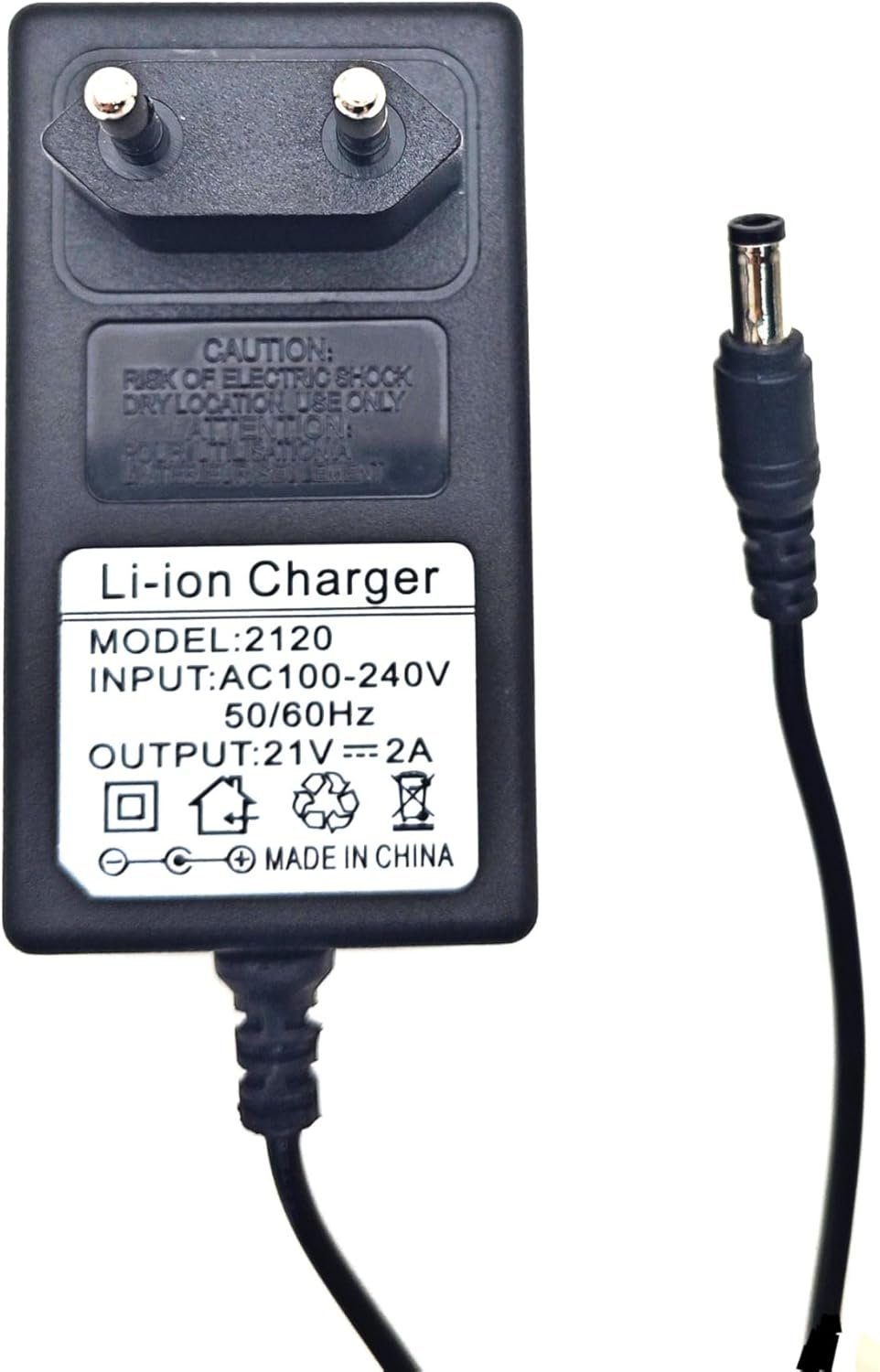 61g67e3S-tL._AC_SL1500_.jpg Náhradný napájací adaptér JZK 21 V, 2 A, 42 W, napájací adaptér AC/DC s nabíjacím káblom a kontrolkou 