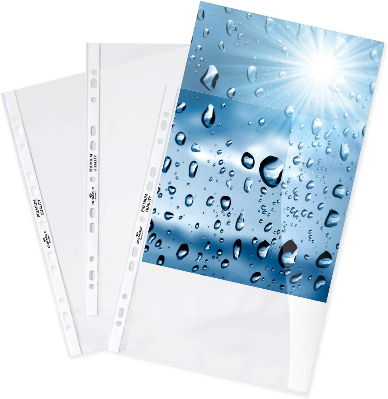61qtOwCV5rL._AC_SL1500_.jpg Durable Obal na prospekty A4, extra široký, 240 x 310 mm, 90 μm, priehľadný, 50 ks, 999111197