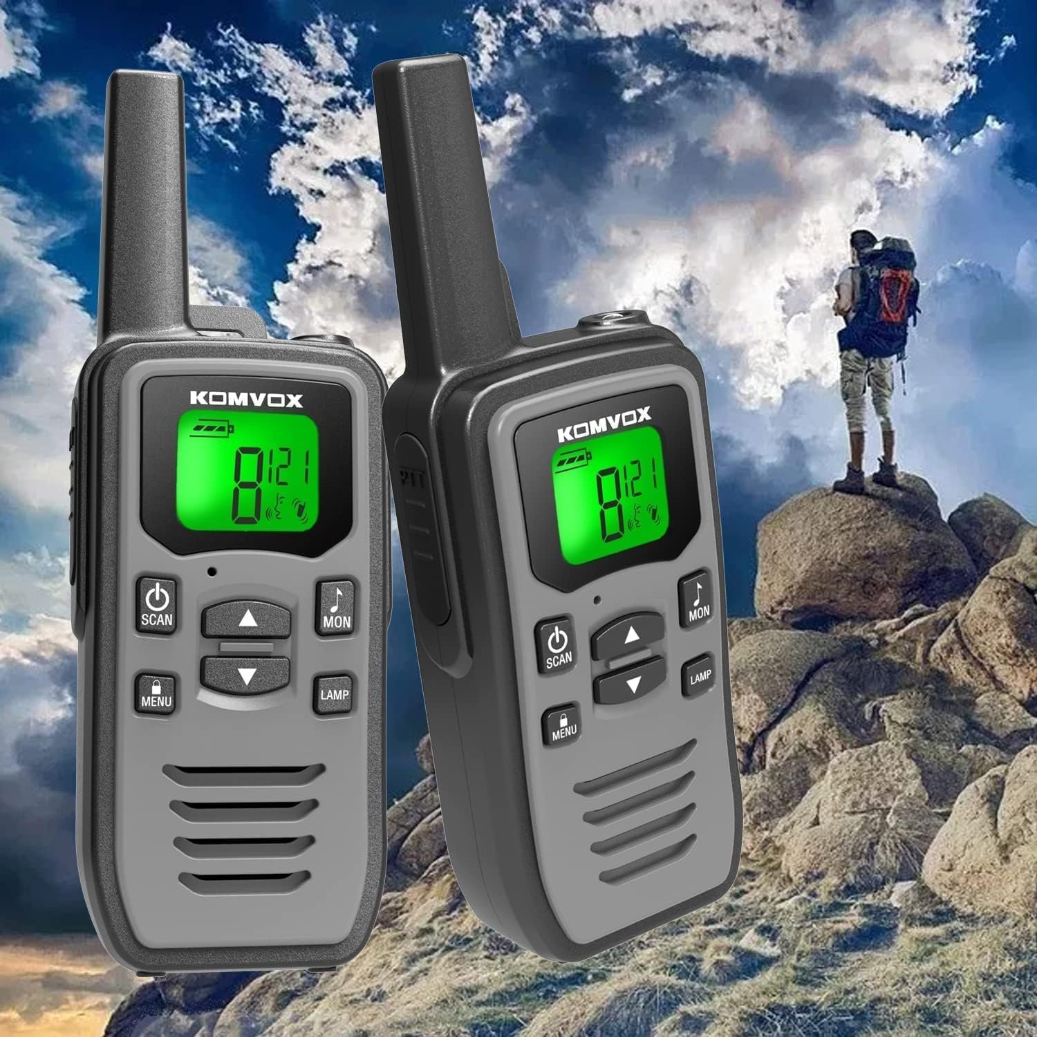 716QJumjH6L._AC_SL1500_.jpg Walkie Talkie Professional pre dospelých, outdoorová sada vysielačiek Walkie Talkie, vybavenie na prežitie