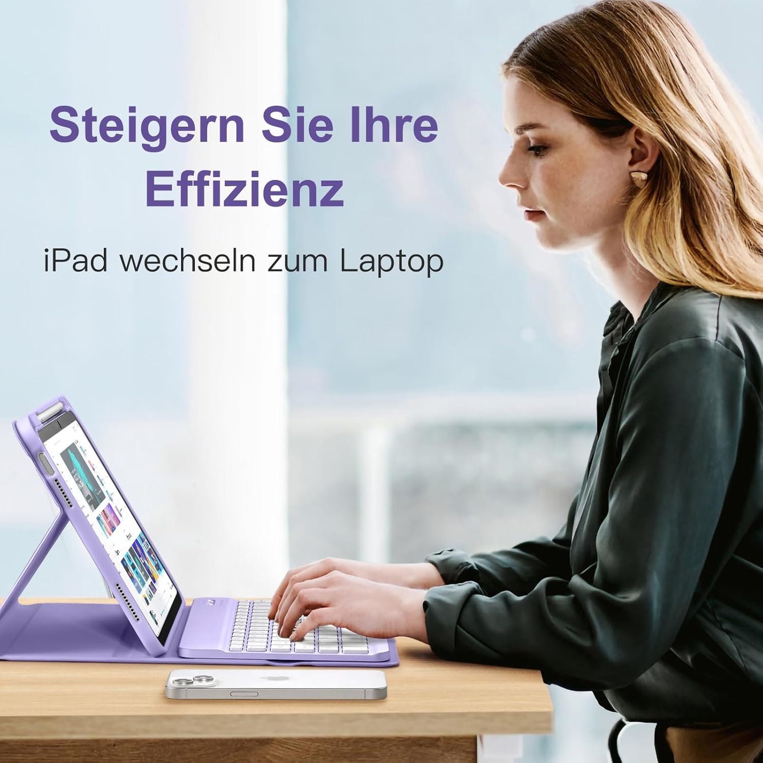 71FzjpXvaEL._AC_SL1500_.jpg Vobafe Puzdro s klávesnicou pre iPad A16 11./10. generácie (2025/2022, 11/10,9 palca) – 7 farieb, podsvietená magnetická odnímateľná klávesnica, ochranné puzdro s držiakom na pero pre iPad 11./10. generácie