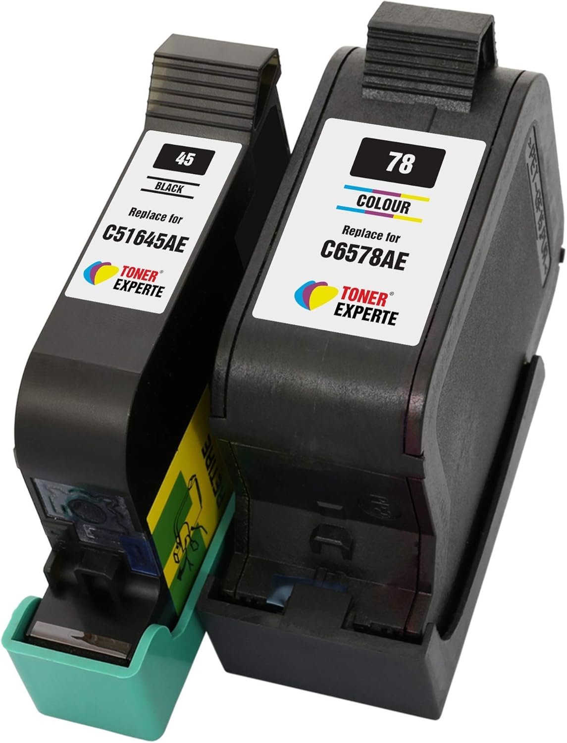 71LGcYmE2pL._AC_SL1500_.jpg TONER EXPERTE® Sada 2 ks kaziet do tlačiarne kompatibilných s 45 78 51645AE C6578AE Officejet 1170 G55 G85 G95 K60 K80 Photosmart 1000 1115 1215 1218 1315 P10000 P1 P1 P1 100. x 1220 | vysoká kapacita