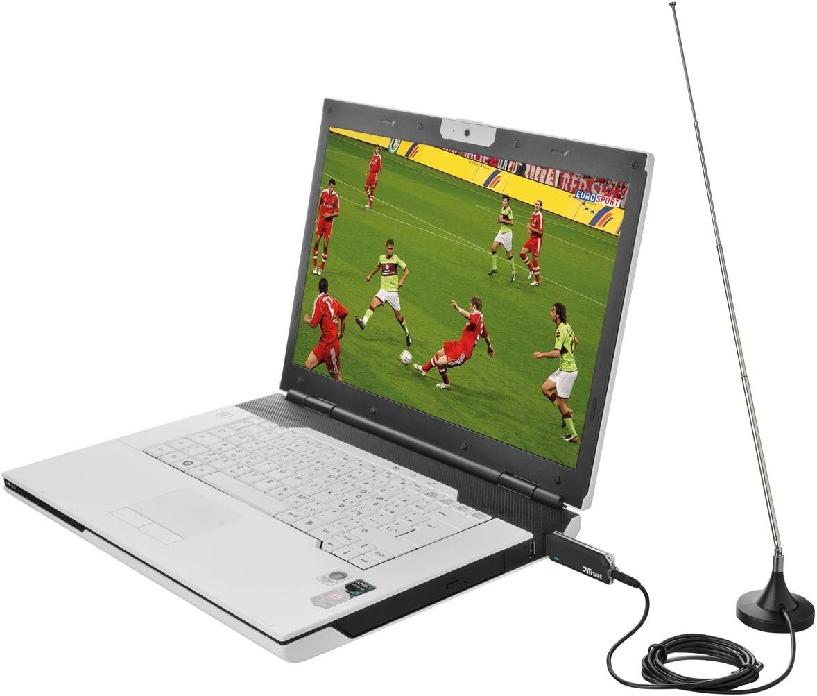 Trust rádio a TV DVBT pre USB kľúč s anténou, kompaktná vysúvateľná anténa pre PC a notebooky