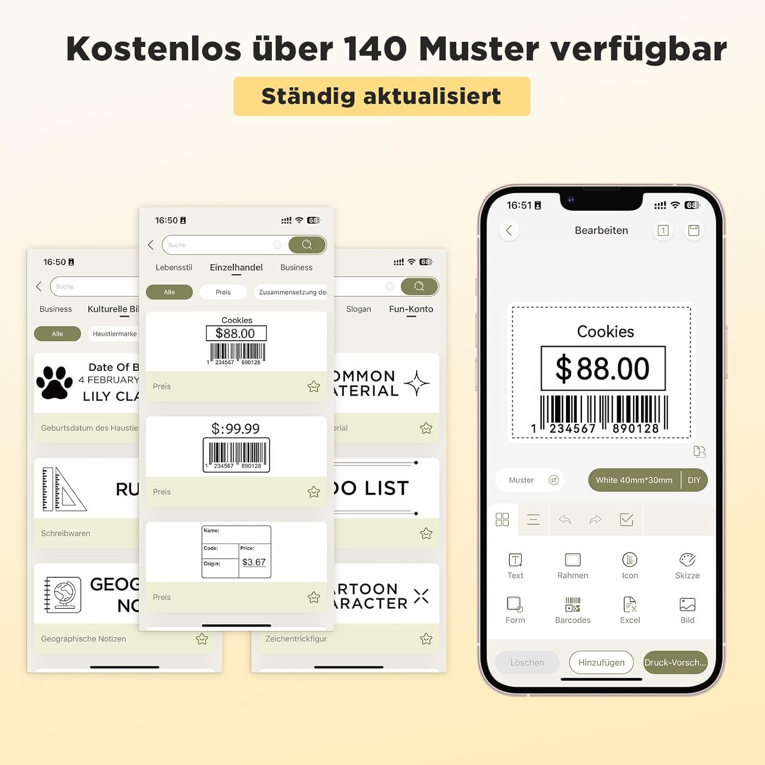 71ZyMqCbzkL._AC_SL1500_.jpg Tlačiareň štítkov SUPVAN T50M Pro s Bluetooth a vodovzdornými širokými štítkami, kompatibilná s mobilnými telefónmi a počítačmi, určená pre maloobchod, kancelárie, organizácie, školy a domácnosti