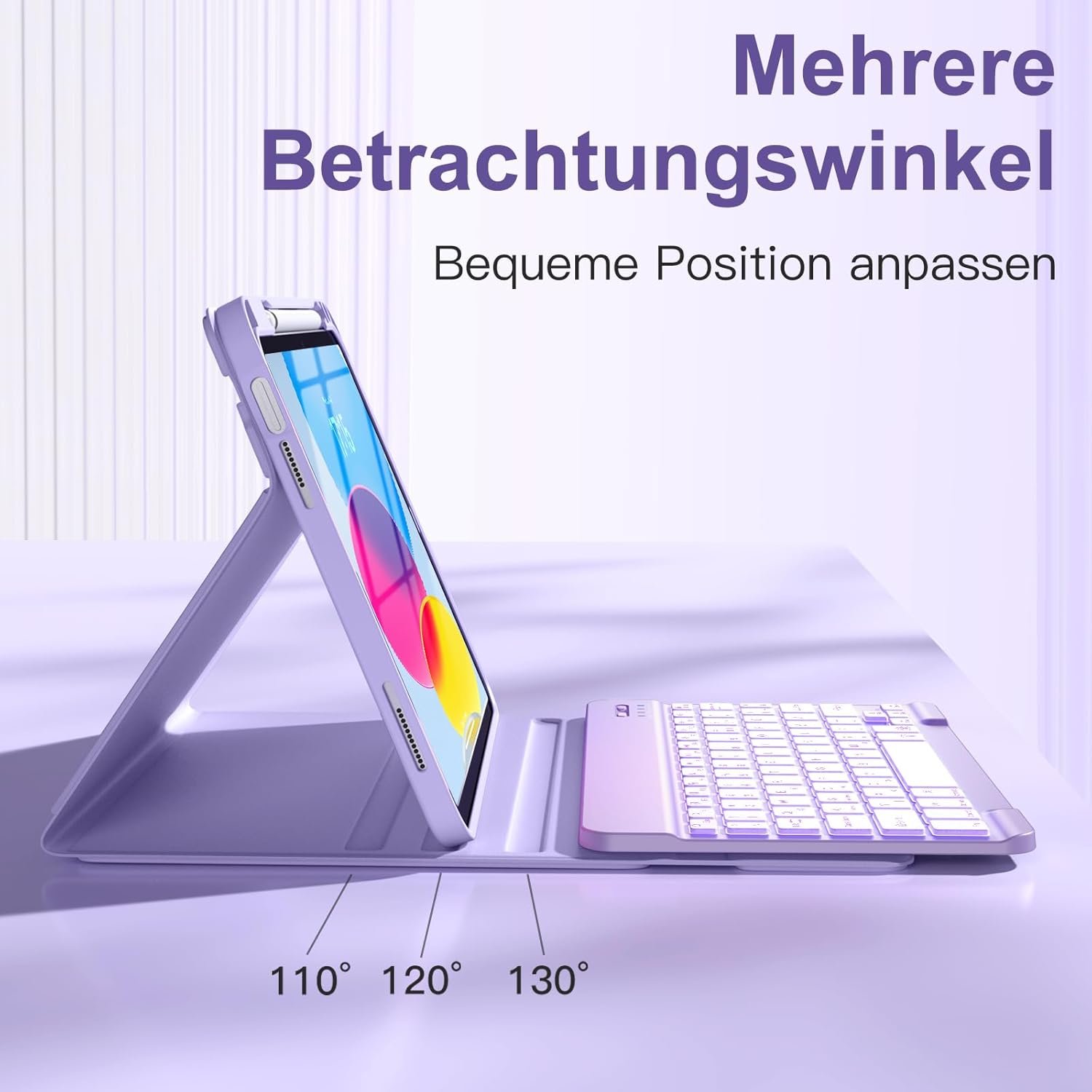 71dkFl5y89L._AC_SL1500_.jpg Vobafe Puzdro s klávesnicou pre iPad A16 11./10. generácie (2025/2022, 11/10,9 palca) – 7 farieb, podsvietená magnetická odnímateľná klávesnica, ochranné puzdro s držiakom na pero pre iPad 11./10. generácie