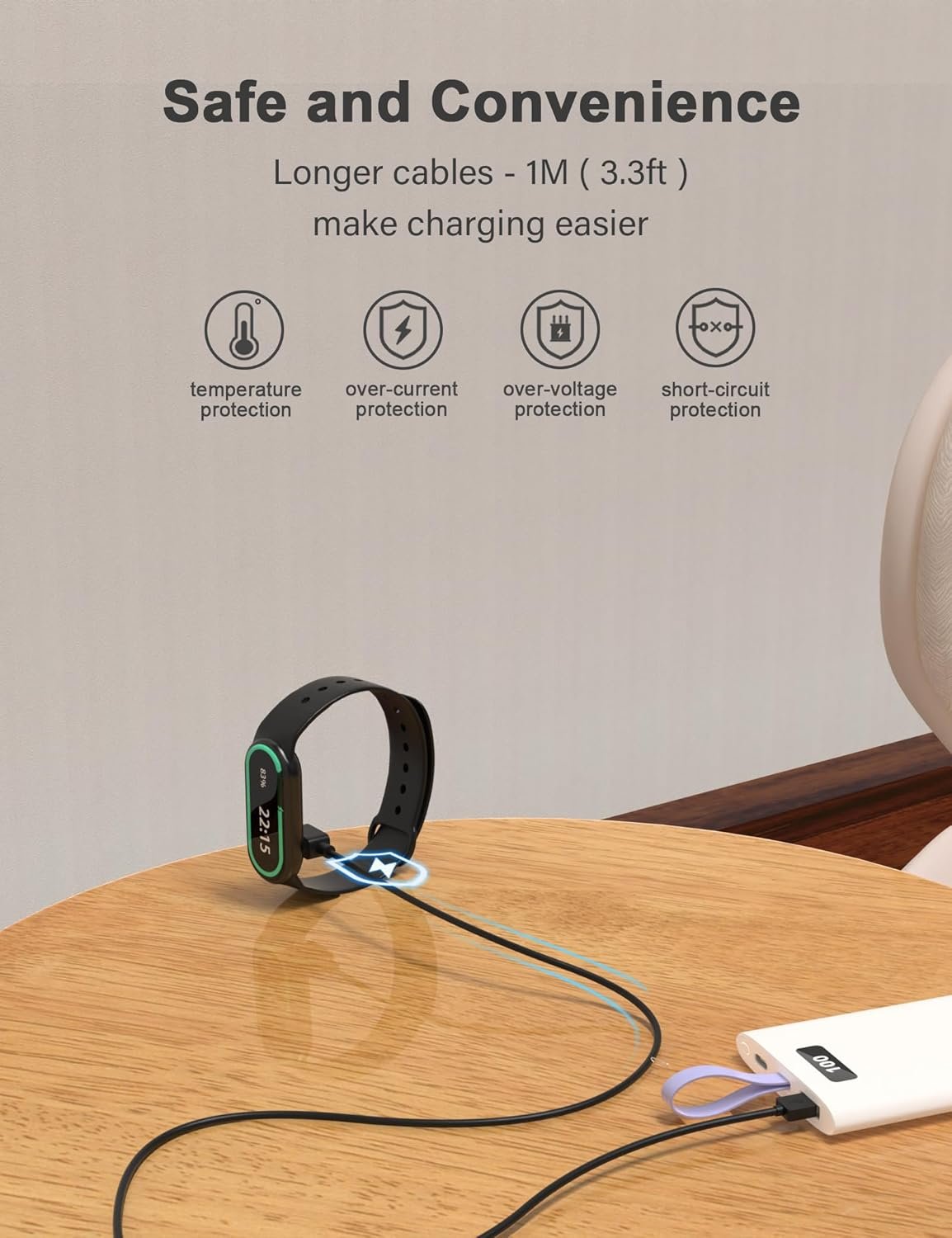 71hMrJ4qwfL._AC_SL1500_.jpg Sinoacc Nabíjačka 100 cm kompatibilná s Xiaomi Smart Band 9/8/8 Pro/8 Active/Redmi Band 2/Redmi Watch 4/Redmi Watch 3 Active/Lite – náhradný magnetický USB nabíjací kábel pre hodinky Xiao Mi Redmi Smartwatch