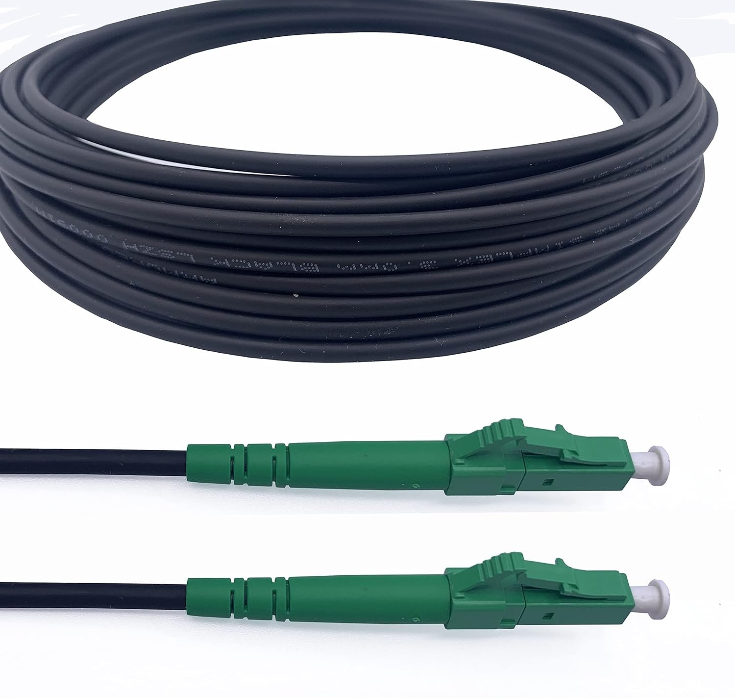 71mI8IB7bJS._SL1500_.jpg Elfcam® – 25 m pancierovaný optický kábel s konektormi LC/APC na LC/APC, kompatibilný s nemeckou spoločnosťou Telekom, simplexný jednovláknový 9/125 μm OS2 prepojovací kábel, čierny (25 m)