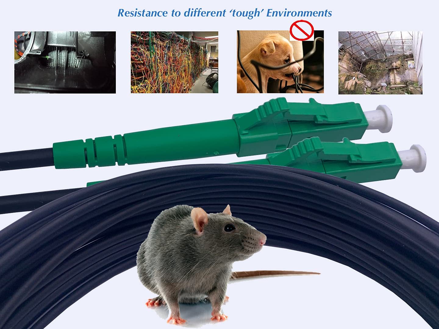 71oZ0Lm12XS._SL1440_.jpg Elfcam® – 25 m pancierovaný optický kábel s konektormi LC/APC na LC/APC, kompatibilný s nemeckou spoločnosťou Telekom, simplexný jednovláknový 9/125 μm OS2 prepojovací kábel, čierny (25 m)