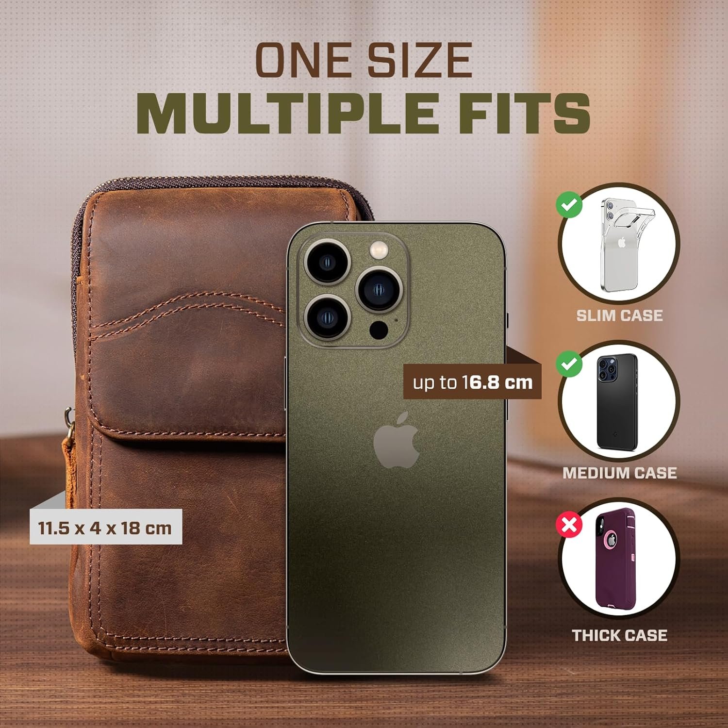 811ZNiaLeML._AC_SL1500_.jpg Hengwin Taška z pravej kože na opasok, taška cez rameno, držiak na mobil Holster pre iPhone 16 Pro Max, 16 Plus, iPhone 15, 14, 12 Pro Max; puzdro na opasok pre Galaxy S25, S24, S23, S22, S21 Ultra, S25+, S24+ (kávová farba)