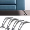 81BIu1eeC9L._AC_SL1500_.jpg IPEA Nohy na nábytok a pohovky, model Kobalt – sada 4 kovových nôh – nohy v elegantnom dizajne na kreslá, skrine, postele – farba: chróm – výška nôh 130 mm