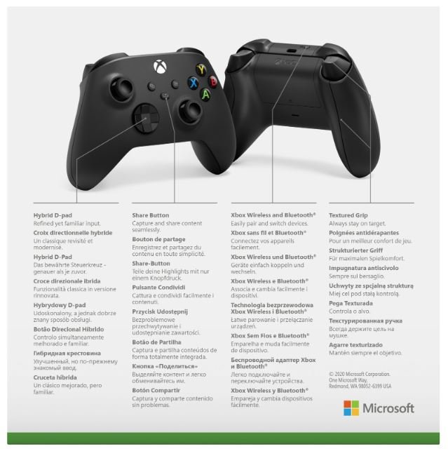 image-1184.jpeg Bezdrôtový ovládač Microsoft Xbox Controller Carbon Black