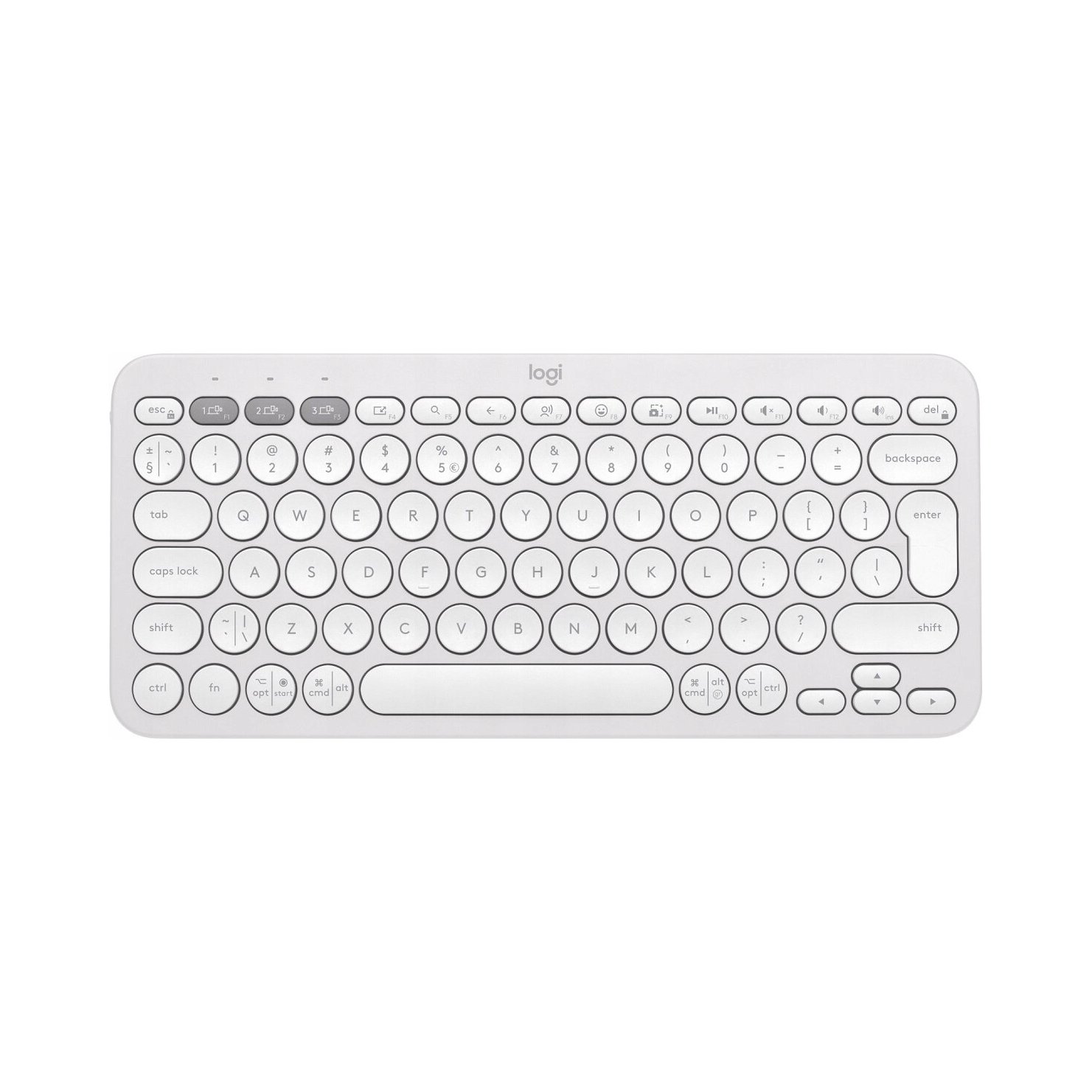 image-2021.jpeg Klávesnica Logitech Pebble Keys 2 K380s Bluetooth multi-device biela tónovaná
