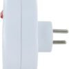 CHACON Triplite Domino biela - 3 x 16 A s vypínačom : CHACON