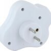 CHACON Triplite Domino biela - 3 x 16 A s vypínačom : CHACON
