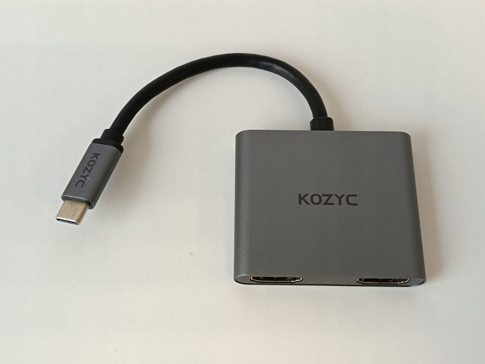 N979 KOZYC USB-C na duálny HDMI adaptér 4K@60Hz rozbočovač