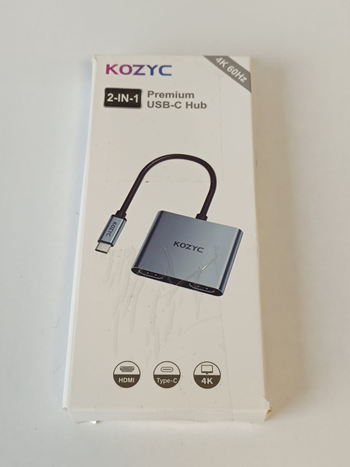 N979 KOZYC USB-C na duálny HDMI adaptér 4K@60Hz rozbočovač