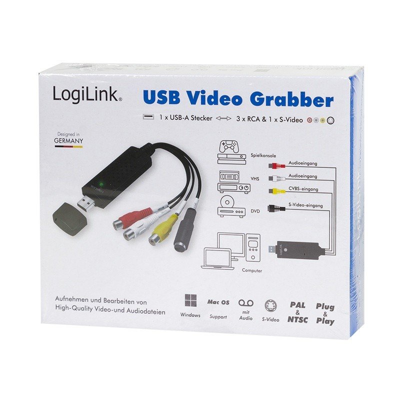 image-45.jpeg Zariadenie na digitalizáciu Audio a Video LogiLink VG0030A USB 2.0 Kompatibilné s Win11