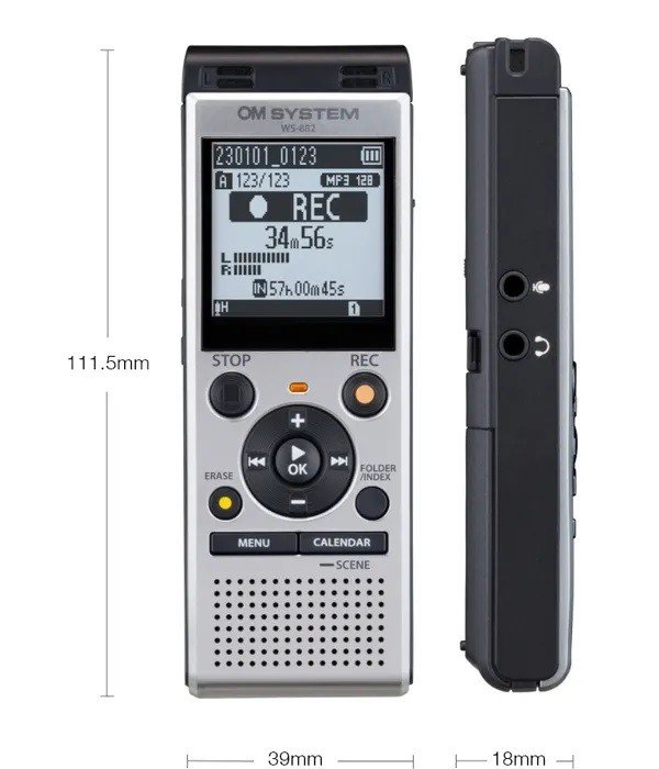 image-511.jpeg Digitálny záznamník Olympus strieborný 4 GB nabíjateľný