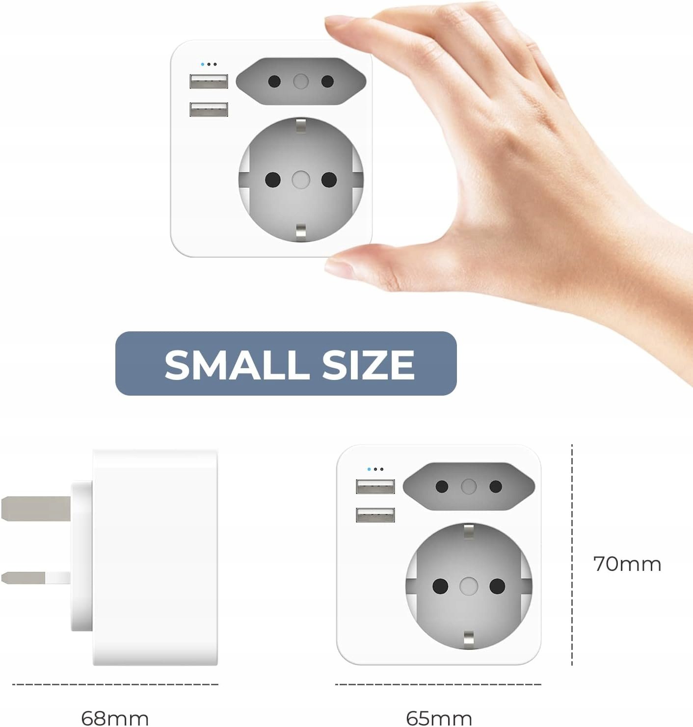 Adaptér Hoppac Anglický s dvomi USB portami 2.4A