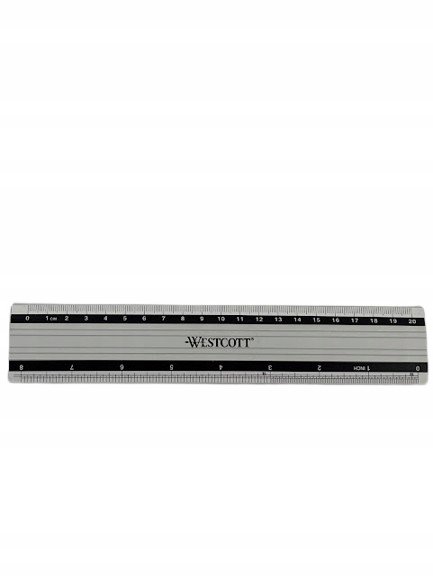 Výpredaj Westcott Pravítko dĺžka 20 cm hliníkové protišmykové ľahké odolné