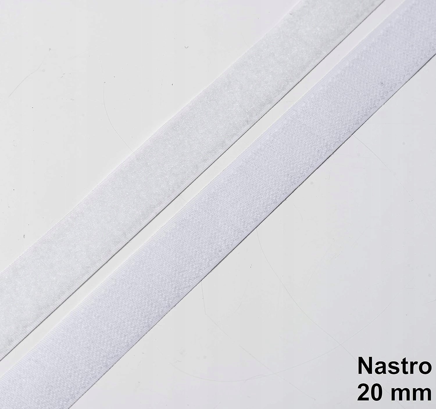 Suchý zips páska 25 m x 20 cm biela
