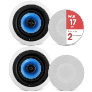Pyle PIC6E vstavané stropné reproduktory 16,5 cm 250 W biele — pár